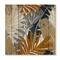 Designart - Abstract Tropical Summer Palm Tree & Banana Leaves - Modern Print on Natural Pine Wood